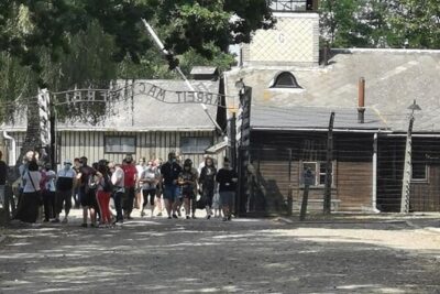CV-Visit to the Auschwitz Camp in Italian with departure from Krakow - The transition: switching from Auschwitz I to Auschwitz II by bus