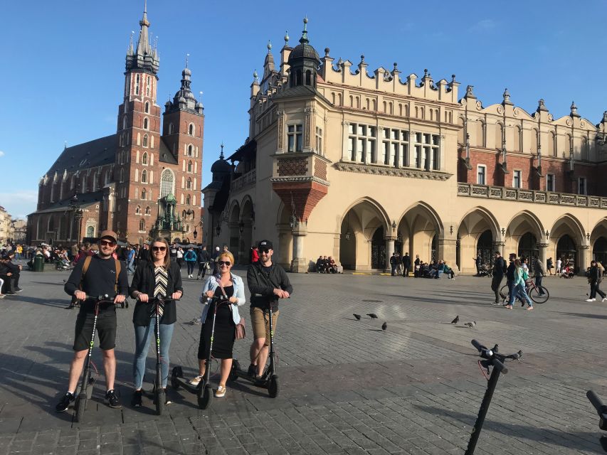 Electric Scooter Tour Krakow - Florian Gate, Kraków Barbican, and the Market Square focus
