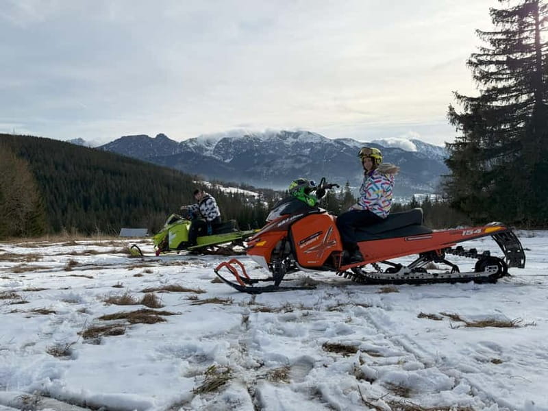 From Krakow: Snowmobile, Zakopane & Chochołowskie Baths - Snowmobile ride in the Tatras (or quads when snow is thin)
