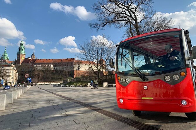 Krakow Guided Tour by Electric Golf Cart - The first impression: driving past Schindler’s Factory and Ghetto Heroes Square