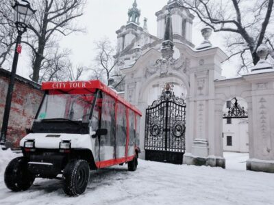 Krakow: Jewish Quarter and Schindler Factory by Golf Car - Where the tour starts: finding plac Jana Matejki 2