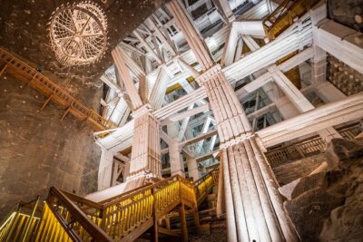 Wieliczka Salt Mine Tour from Krakow - First steps underground: 378 stairs, cool air, and luggage limits